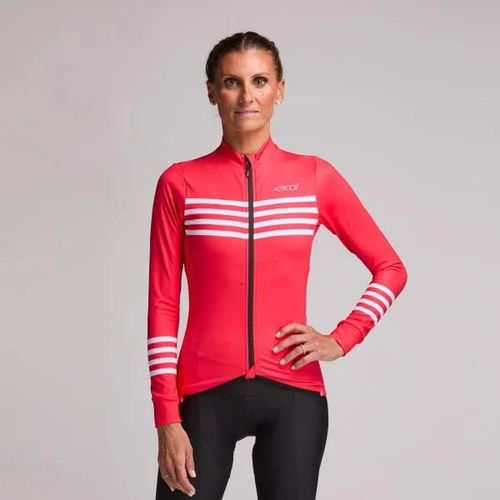 Maillot Manches Longues Femme Ekoi Perf Marin Rouge