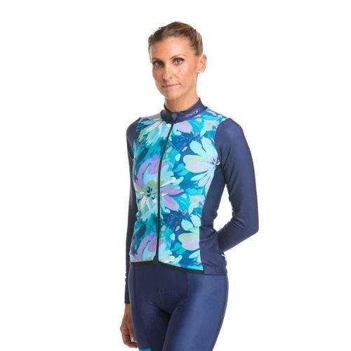 Maillot Manches Longues Femme Ekoi Perf Flower Bleu Marine