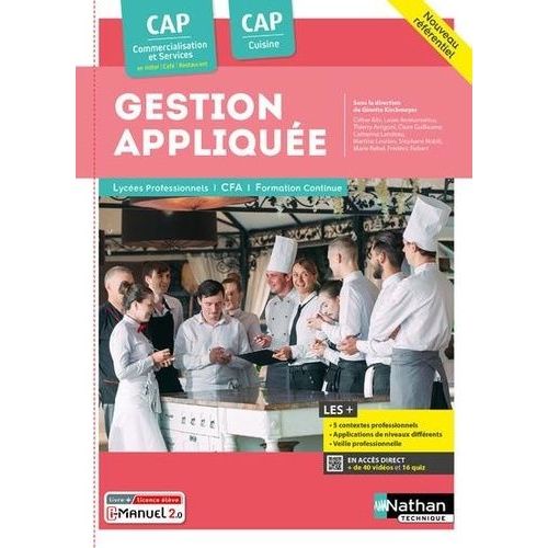 Gestion Appliquée Cap Cuisine Cap Commercialisation Et Services En Hôtel-Café-Restaurant