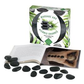 Massage Aux Pierres Chaudes - Tout Le Bien-Être Au Naturel - Coffret Avec Le Livre Massage Aux Pierres Chaudes - Le Guide Du Massage Aux Pierre Chaudes Et Par L'aromathérapie Et 14 Pierres...