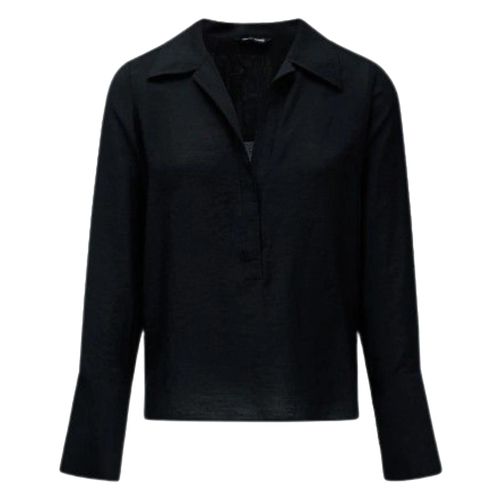 Tee Shirt Manches Longues Salsa Basic Half-Placket Blouse Noir S