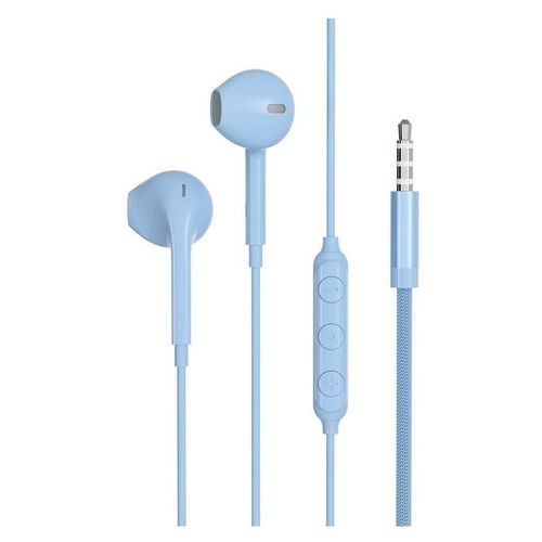 Force Play - Écouteurs avec micro - intra-auriculaire - filaire - jack 3,5mm - bleu