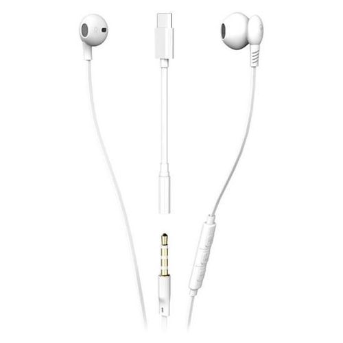 Ryght SALTO - Écouteurs avec micro - intra-auriculaire - filaire - jack 3,5mm - blanc