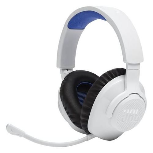 JBL Quantum 360P - Micro-casque - circum-aural - fréquence/Bluetooth radio de 2,4 GHz - sans fil - blanc - Certifié Discord