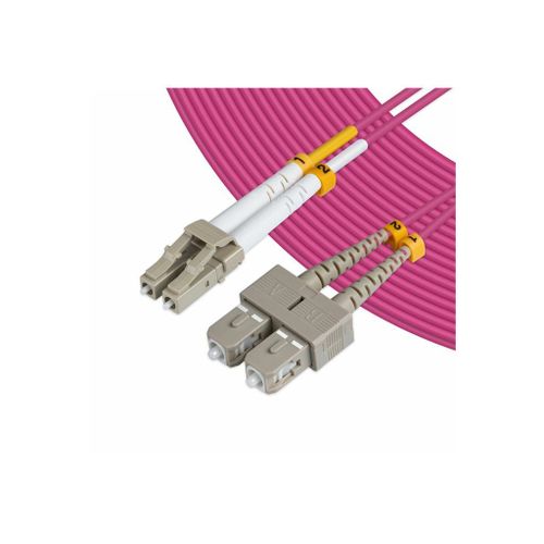 MicroConnect - Câble réseau - LC/PC multimode (M) pour SC/PC multimode (M) - 1 m - fibre optique - 50 / 125 microns - OM4 - sans halogène - violet erica