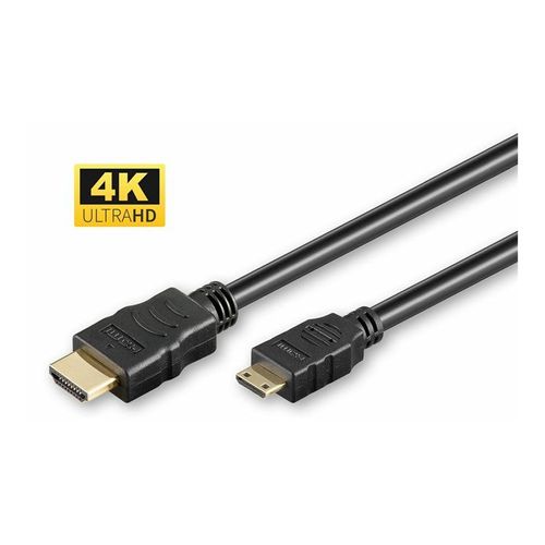 MicroConnect - Câble HDMI avec Ethernet - 19 pin mini HDMI Type C mâle pour HDMI mâle - 1 m - noir
