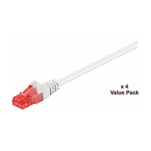 MicroConnect - Câble réseau - RJ-45 (M) pour RJ-45 (M) - 20 m - UTP - CAT 6 - bloqué - blanc (pack de 4)