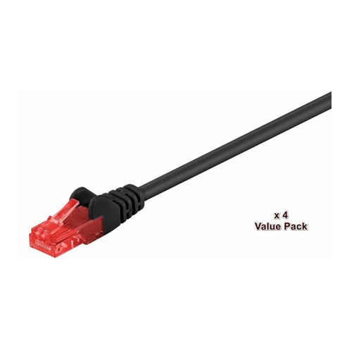 MicroConnect - Câble réseau - RJ-45 (M) pour RJ-45 (M) - 20 m - UTP - CAT 6 - bloqué - noir (pack de 4)