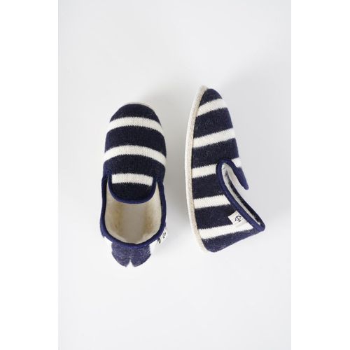 Chaussons Rayés Du 32 Au 34 - Laine