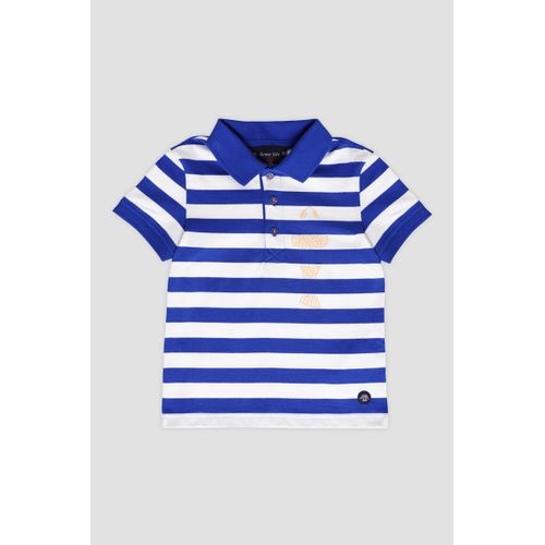 Polo Rayé Et Brodé Poisson Kids - Coton
