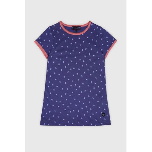 Chemise De Nuit Imprimée Coeurs Kids - Coton Léger