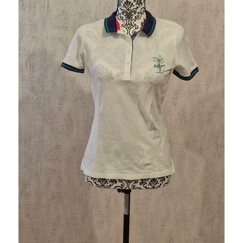 Polo Femme Manche Courte Tommy Hilfiger Blanc Taille 38 M