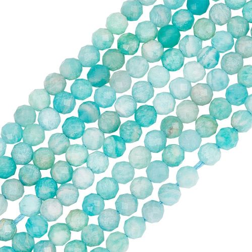 2 Strand 240pcs Ite Beads 3mm Natural Crystal Stone Blue Round Faceted Micro Cut Spacer Beads Loose Charms For Jewelry Making