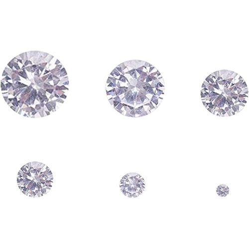 Clear Cubic Zirconia Stones Loose Faceted Cabochons With Pointed Back For Nail Art Earrings Bracelets Pendants