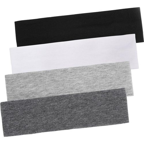 Lot De 4 Bandeaux Élastiques Pour Femme-Couleur Unie-Pour Le Sport,La Course,Le Fitness,Le Yoga (Noir,Blanc,Gris,Gris Foncé)