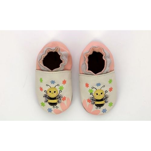 Chaussons Bébé Bee Carefull Blanc Rose