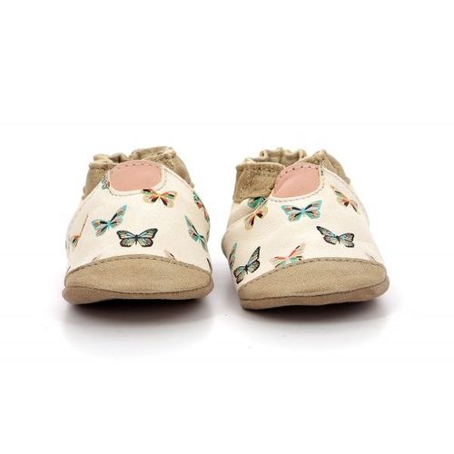 Chaussons Bébé Crazybutterfly Blanc Argent