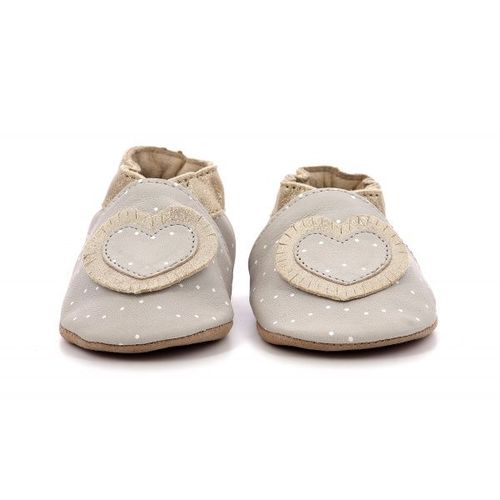 Chaussons Bébé Baby Tiny Heart Gris Clair