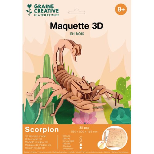 Maquette Bois 3d Scorpion 35 Pces