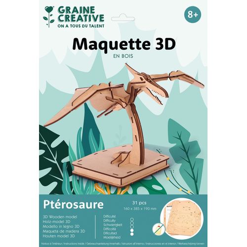Maquette Bois 3d Pterosaure 31 Pces