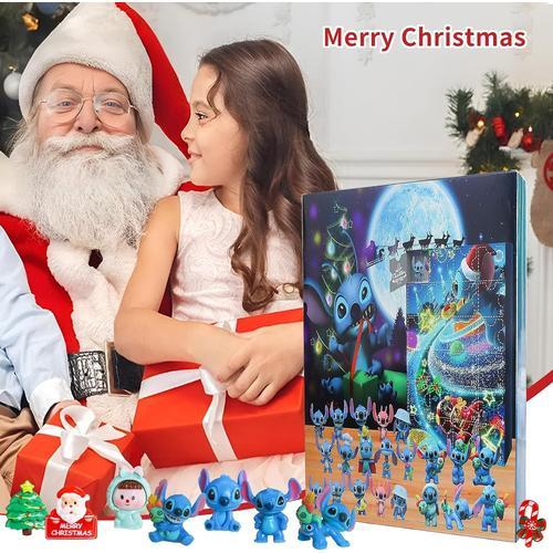2023 Stitch Noël Calendrier de l'Avent Pour Enfants Et Adultes, Noël 24  Jours Compte À Rebours De Noël Stitch Cartoon Toys Ornement Calendrier  Décor Jouets
