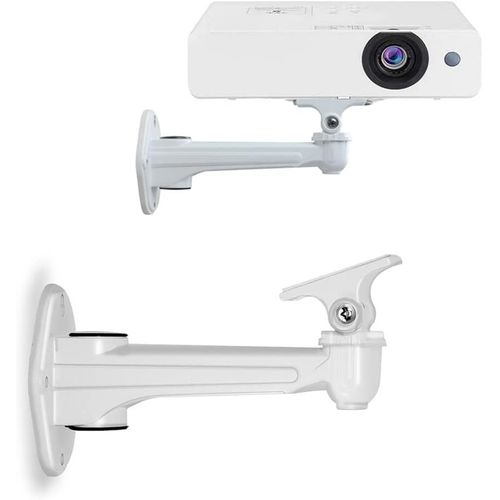 Support Mural Pour Mini Projecteur, Capacité De Charge 3 Kg, Longueur : 16 À 20 Cm, Matériau : Aluminium, Pour Vidéosurveillance, Projecteur, Webcam, Rotatif À 360 °, Blanc[APP6190988]