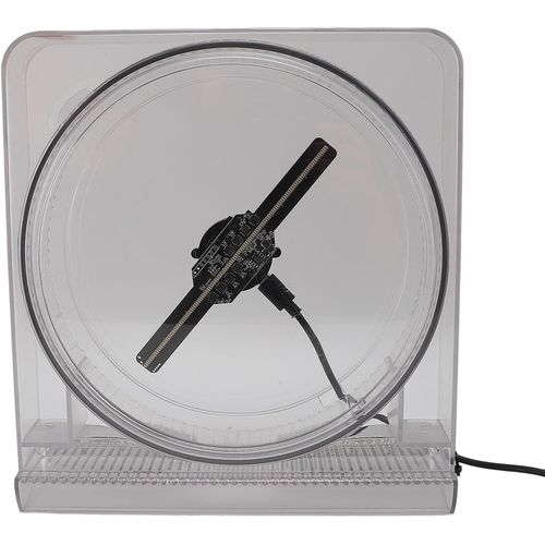 Ventilateur D'Hologramme 3D De 14 Cm Avec Couvercle ¿ Projecteur Holographique Hd Destop 2000 X 14, Affichage Publicitaire Avec 128 Led, Projecteur Vidéo De Contrôle Par[APP6191299]