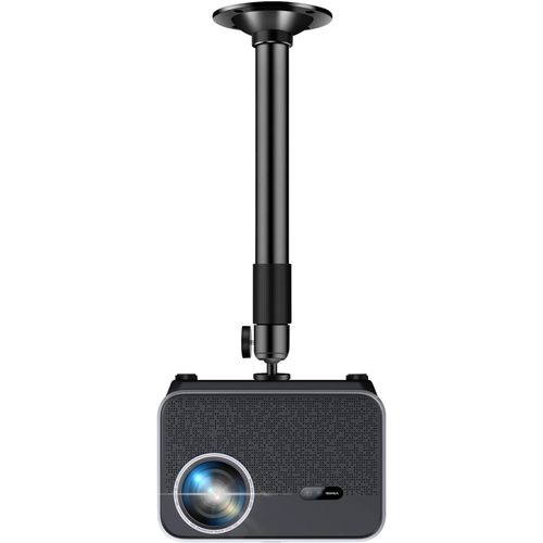 Support De Plafond Pour Projecteur - Alliage D'Aluminium - Tête Sphérique 360° Support Mural Multifonction Universel - Charge Maximale : 5 Kg - Noir Mat[APP6190878]