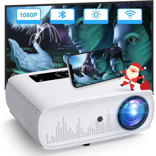 Videoprojecteur, Natif 1080P Projecteur 15000 Lumens Full Hd Home Cinema Videoprojecteur 4K, Projecteur Avec Bluetooth Wlan Compatible Avec Tv Stick,Hdmi,Usb,Ios/Android[APP6190118]