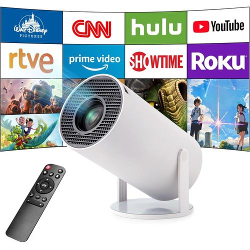 Mini Vidéoprojecteur,Home Cinéma 4K Mini Projecteur Avec Android Os, Prend En Charge 5G Wifi, Bt5.0, Correction Trapézoïdale Automatique, Angle De 180 Degrés, Écran 130 Pouces Pour[APP6190262]