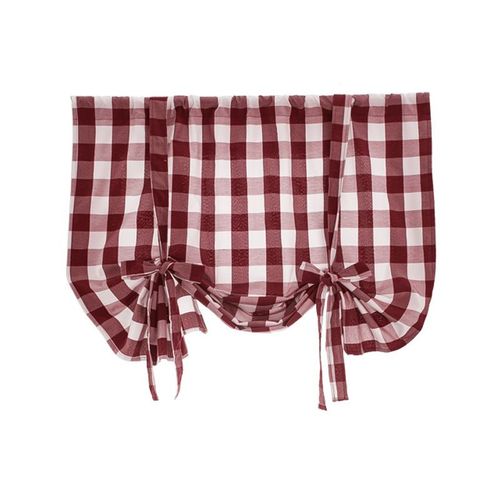 Rideaux De Cuisine, Tons Romains À Carreaux En Coton Et Lin, Rideaux Courts Translucides Réglables Pour Petite Fenêtre Chambre Salon Cuisine 60 * 120 Cm