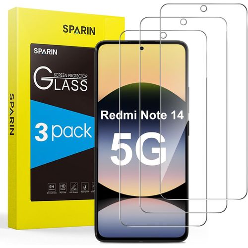 3 Pièces Verre Trempé Pour Xiaomi Redmi Note 14 5g (Pas 4g) 6,67 Pouces, Protection Écran Pour Redmi Note 14 5g, Dureté 9h, Sans Bulles, Hd[Lot6191284]