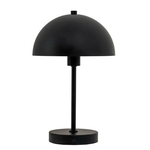 Lampe De Table En Métal Noir Mat, H 30 Cm D 20 Cm