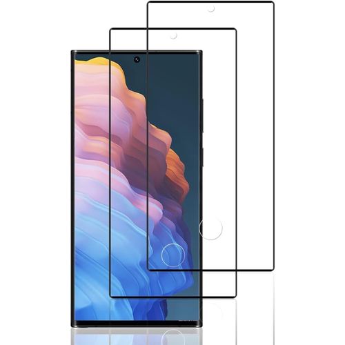 Verre Trempé Pour Samsung Galaxy S22 Ultra,2 Pièces Ecran Trempe [3d Incurvé Couverture Complète][Haute Sensibilité] [Sans Bulless] Verre De Protection[Lot6196461]