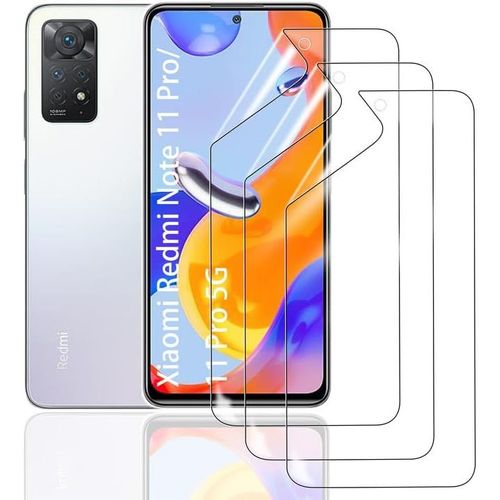 Film De Protection D'écran Hydrogel Pour Xiaomi Redmi Note 11 Pro/ 11 Pro 5g, 3 Pièces Tpu Souple Transparent Hd Anti-Bulles Anti-Rayures Anti-Traces De Doigts Auto-Réparatrice[Lot6195900]