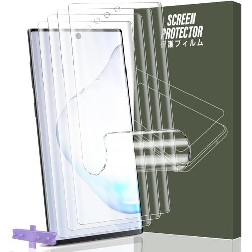 4 Pièces Protection D'écran Pour Samsung Galaxy Note 10, Protection Film Samsung Galaxy Note 10 Tpu Flexible, Hd Clair Doux Transparent Film De Protection Pour Galaxy Note 10 (Pas [Lot6196599]