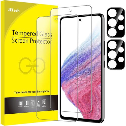 Verre Trempé Pour Samsung Galaxy A53 5g Avec Protecteur D'objectif De Caméra, Film En Protection Écran, Hd Transparent, 2 Pièces Chacun[Lot6194351]