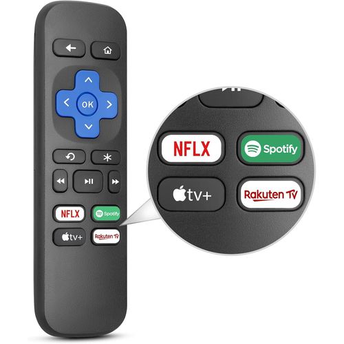 Roku Express Remote Control For Roku Box, Roku Premiere, Roku Player, With Netflx Buttons, Aple Tv+, Spotify, Rakten Tv[H1259]