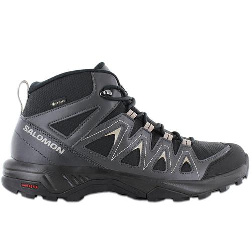 Salomon X Braze Mid Gtx Gorestex Chaussures De Randonnée Marche Trekking Noirsgris 471748