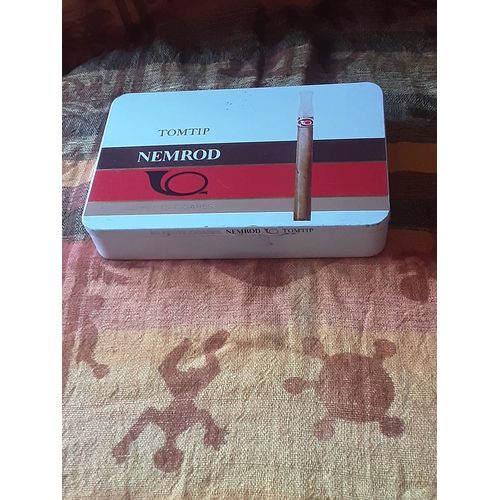 Ancienne Boîte Métal Tôle Cigares Nemrod Tomtip