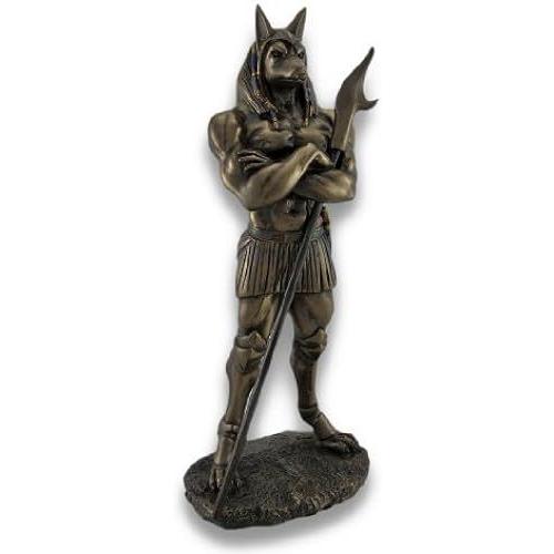 Egyptian God Anubis Statue Deity Jackal Figurine []