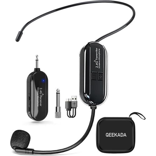 lbgwp60-Microphone Sans Fil, 2.4G Wireless Microphone Headset,Transmission Sans Fil De 50M,Micro Casque Sans Fil Pour Guide Touristique/Enseignement Discours