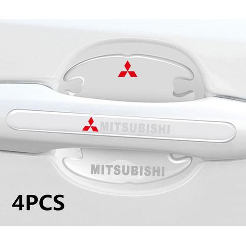 Lot De 4 Porte Collision Bande Anti - Rayures Poignée Autocollant De Protection De Porte De Voiture Décoration Pour Mitsubishi