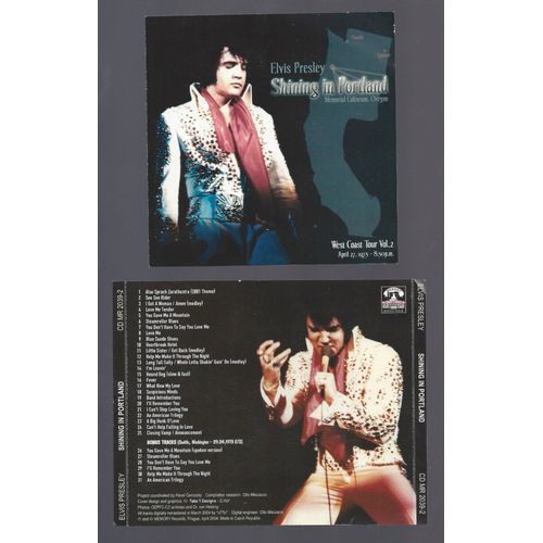 Elvis Presley Shining In Portland 27/04/1973 E.S +Bonus Tracks Seattle 29/04/1973 E.S Livret 31 Tracks Disc Original Audience Recording Edition Limitée 500 Ex Mars 2004 Neuf Pochette Plastique Rare