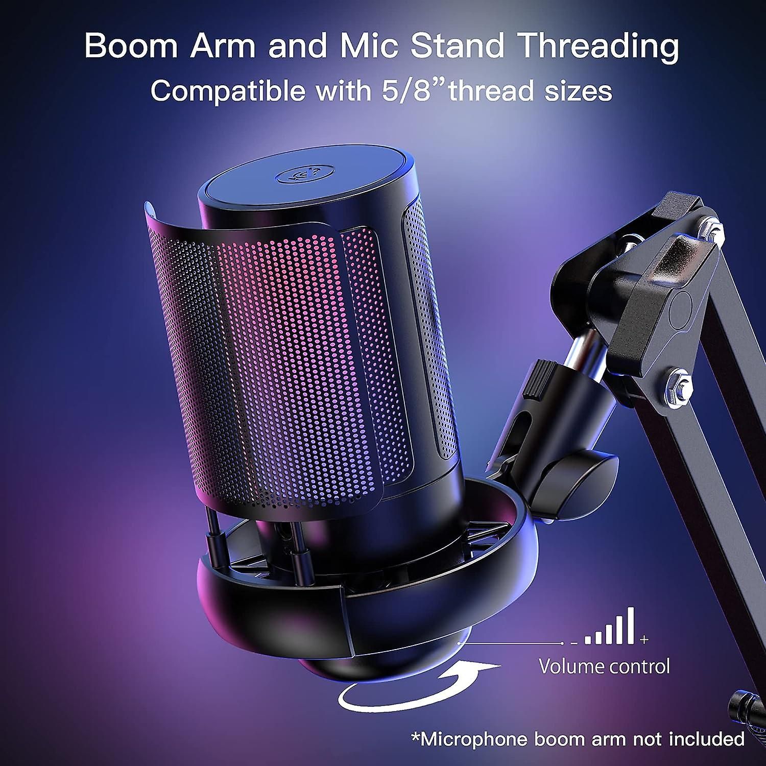 Microphone Usb De Jeu Pour Pc/Ps4/Ps5/Mac, Microphone  Cond... - 4