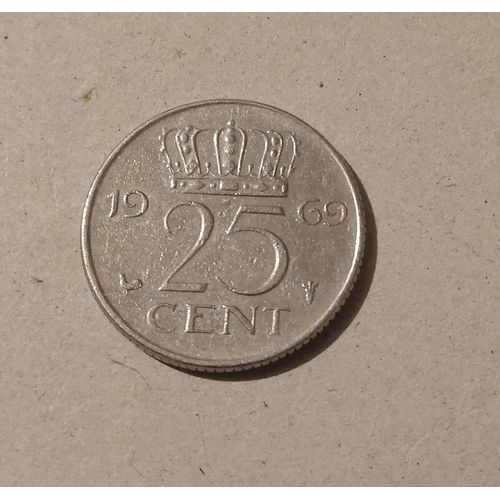 Pièce De Monnaie - Reine Juliana - 25 Cents - 1969 - Nederland ( Pays Bas )