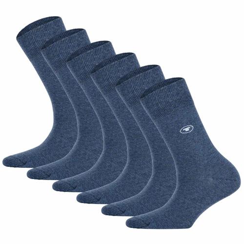 Tom Tailor Lot De 6 Chaussettes Pour Femmes - Basic, Mélange De Coton, Uni Bleu Marine 39-42