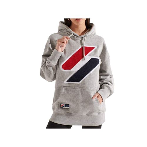 Sweat Superdry Classic Logo Femme Gris