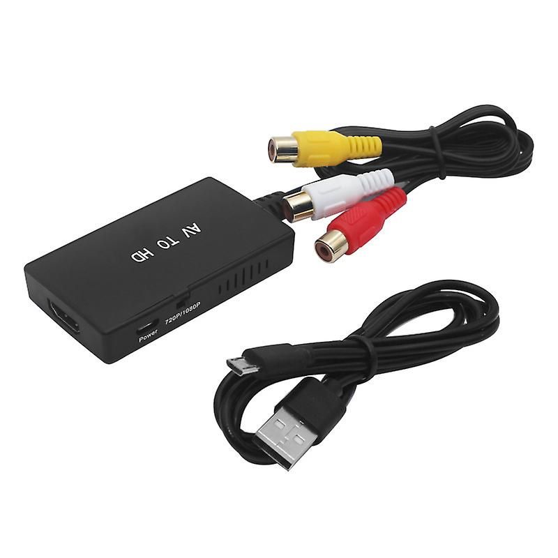 2023 New Adaptateur RCA vers HDMI avec câble HDMI, convertisseur AV vers  HDMI, entrée RCA, Sortie vidéo, Adaptateur Audio pour Sky/DVD/STB pour  l'affichage sur HDTV