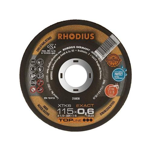 Disque à tronçonner XTK6 EXACT 115 x 0.6mm cranté Rhodius